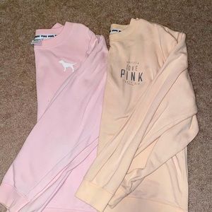 2 VS Pink Yoga crewneck sweatshirts